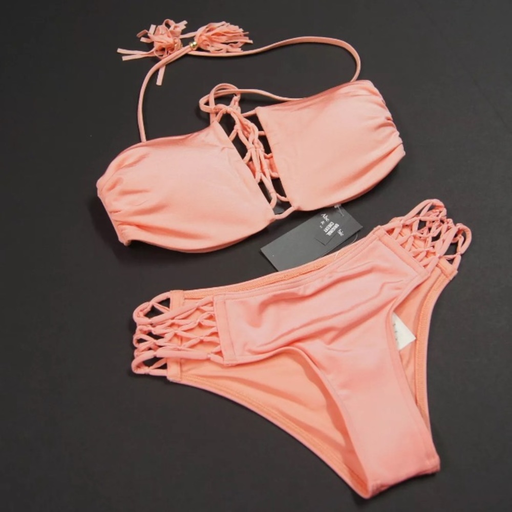 NWT❤️ ABERCROMBIE & FITCH Macrame Halter Bikini